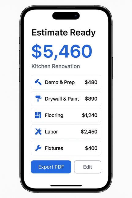 Estimate result