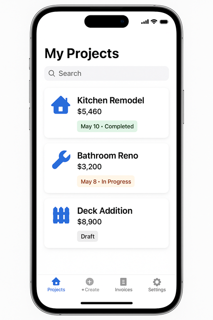 Projects list